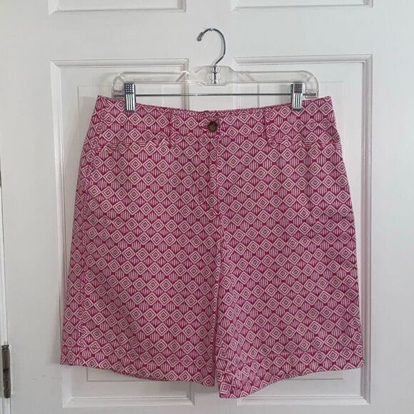 🔥3/$20🔥 Kim Rogers pink printed chino shorts size 12 - Picture 1 of 9
